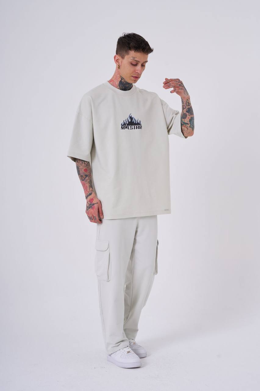 T - SHIRT OVERSIZE MACHINIST ECRU M2073 - ZG PREMIUM