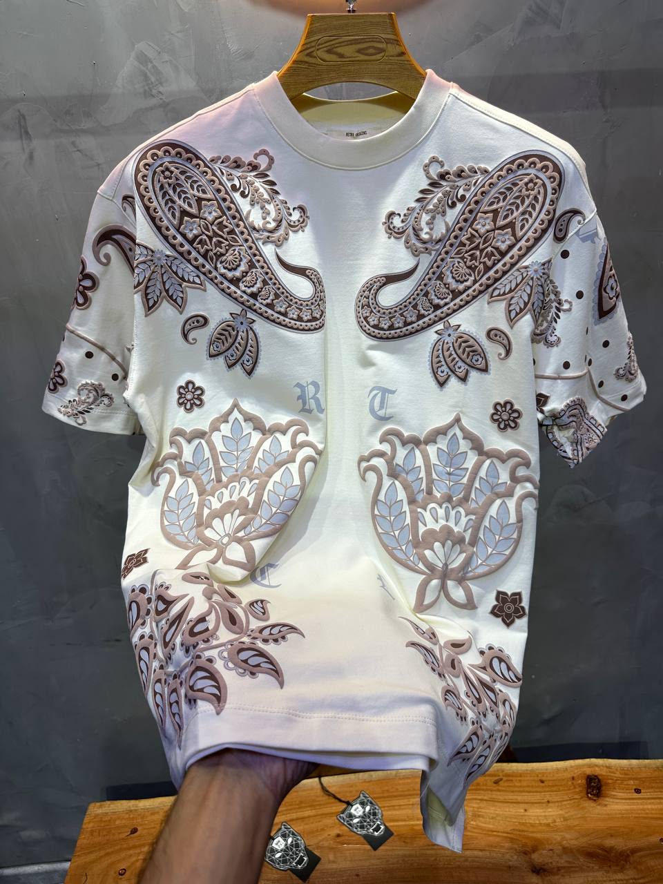 T - SHIRT RETRO BEIGE 2524 - ZG PREMIUM