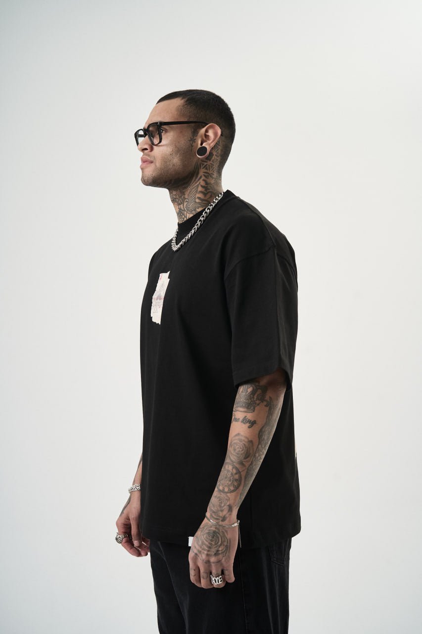 T SHIRT OVERSIZE RESPIRE BLACK 5151 - ZG PREMIUM