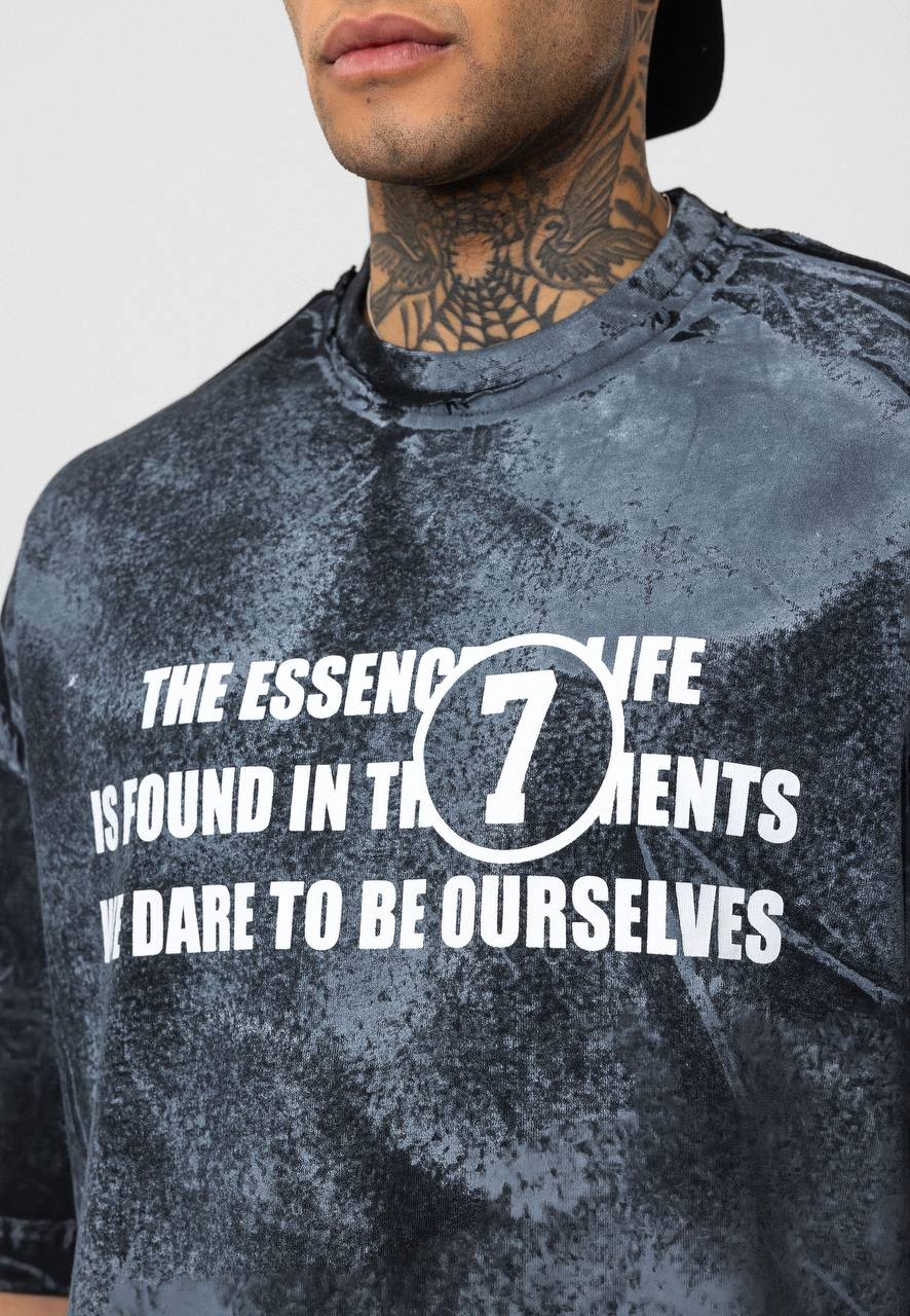 T - SHIRT ESSENCE BLACK 7114 - ZG PREMIUM