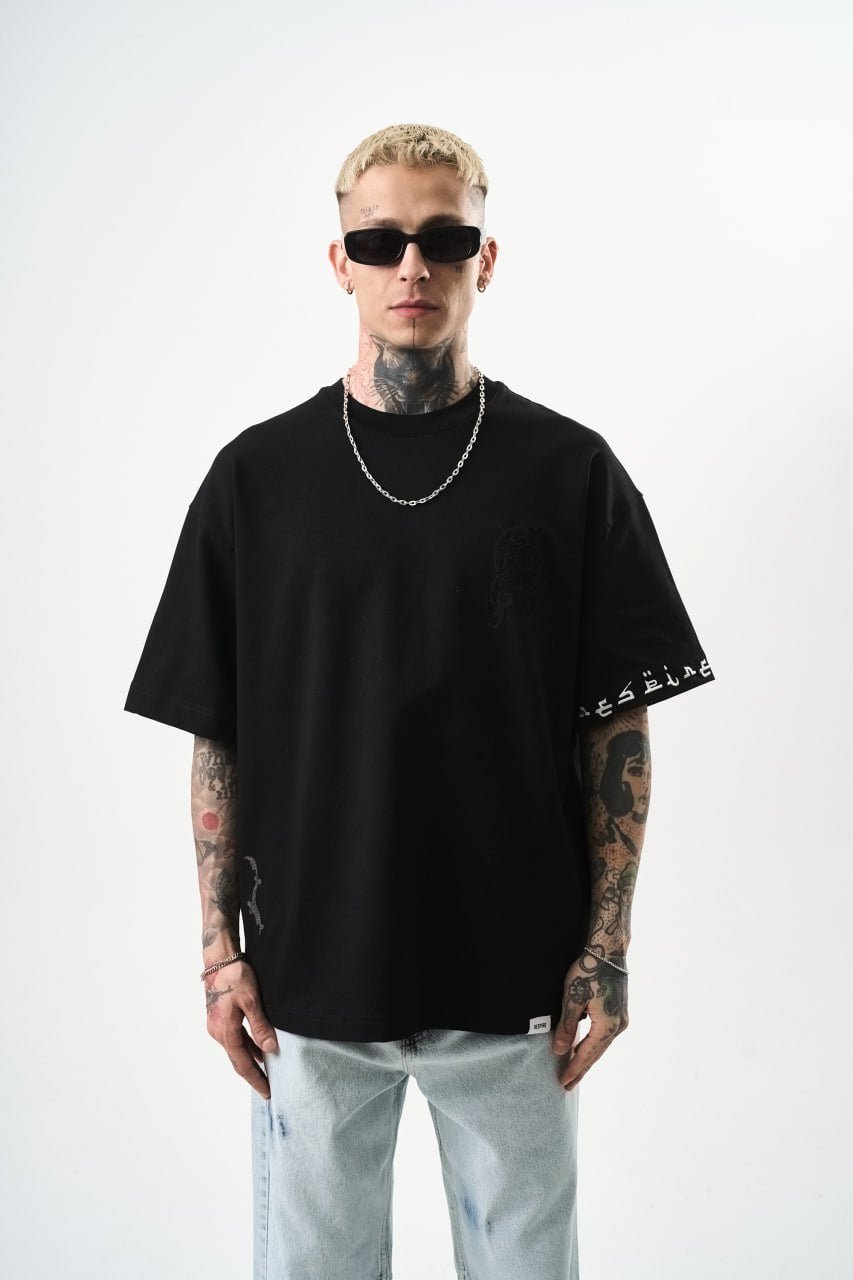 T SHIRT OVERSIZE RESPIRE BLACK 5124 - ZG PREMIUM