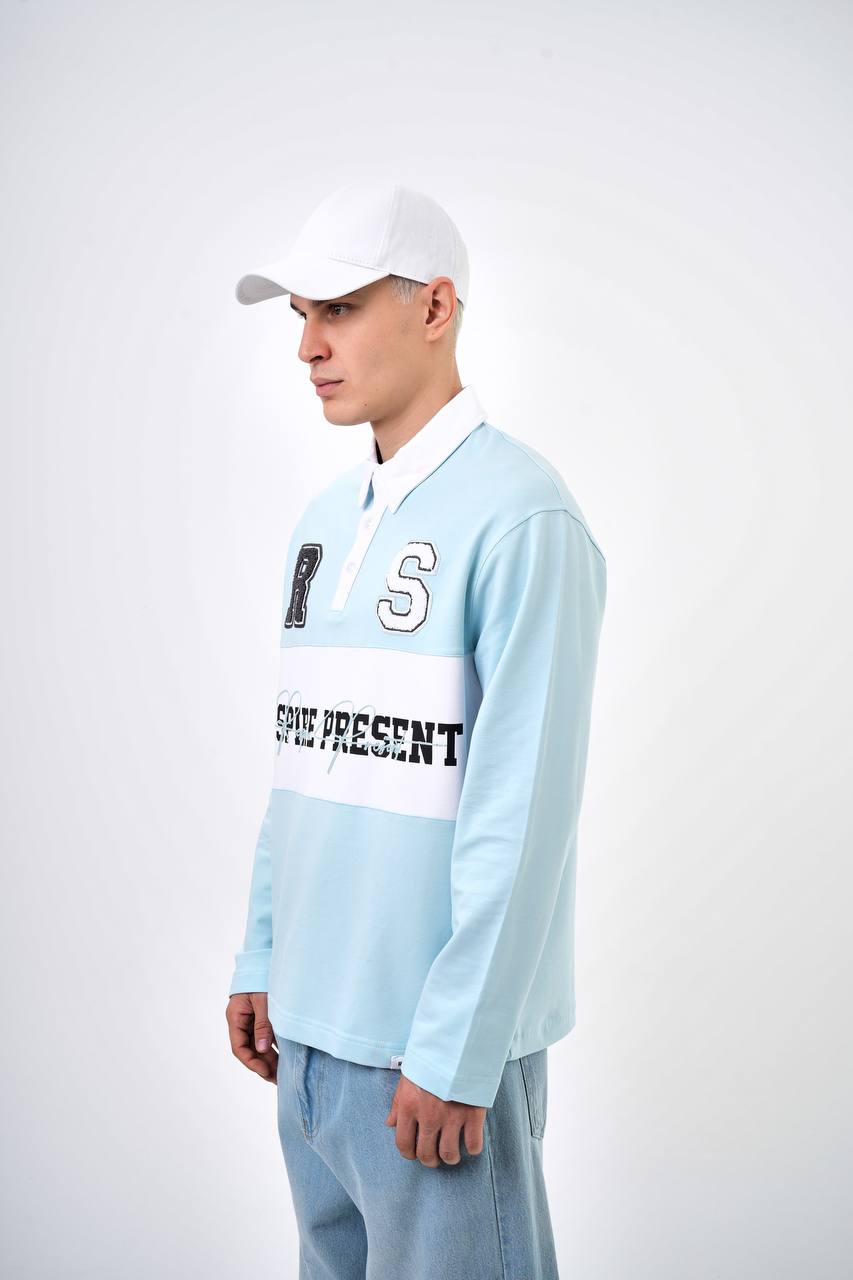 POLO MANCHE BLUE 5003