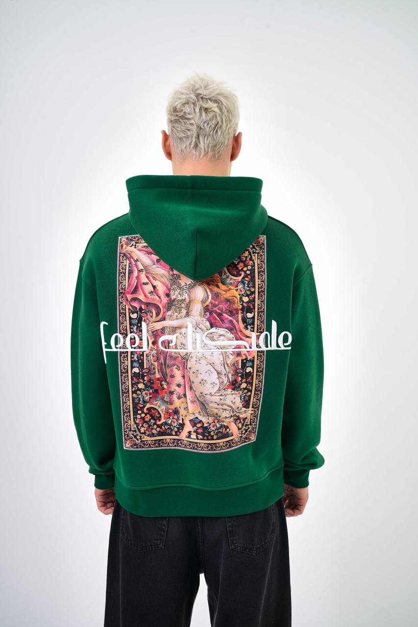 HOODIE OVERSIZE GREEN 5017
