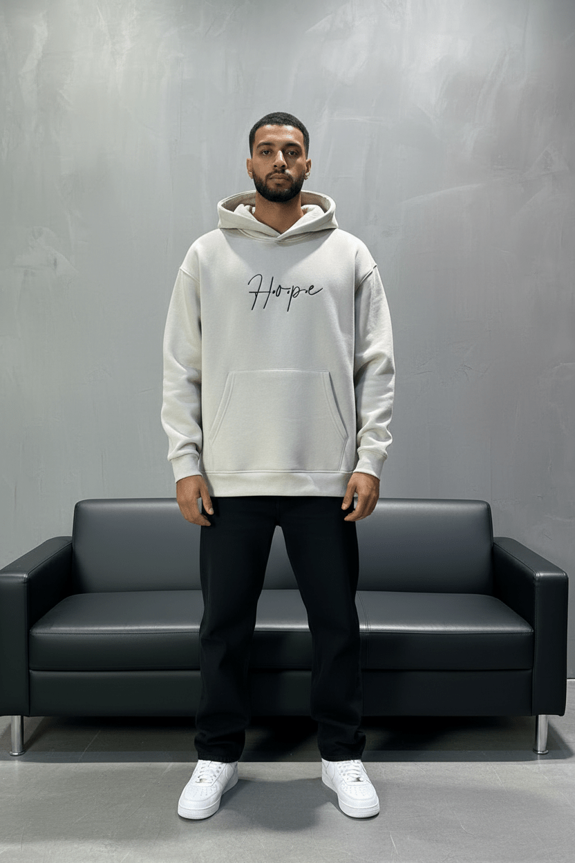Hoodie Hope Beige Oversize 4968 - ZG PREMIUM