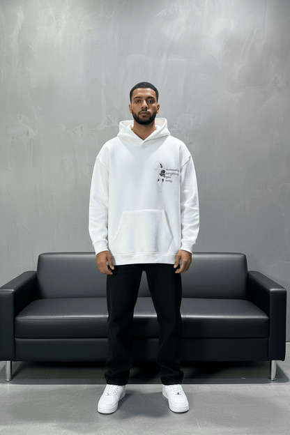 Hoodie Blanc Cheval Oversize 4957 - ZG PREMIUM