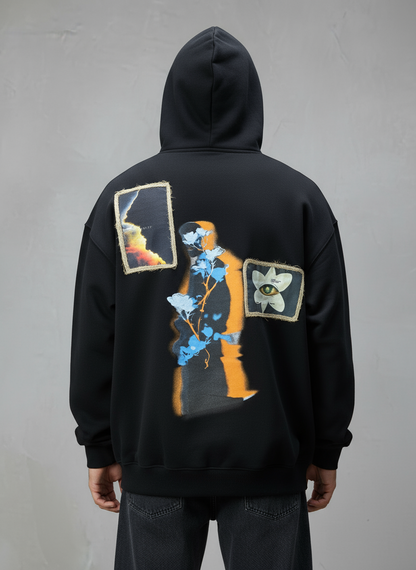 HOODIE SAW OVERSIZE BLACK 4989