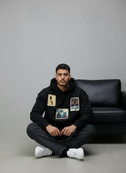 HOODIE SAW OVERSIZE BLACK 4989