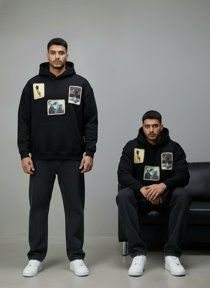 HOODIE SAW OVERSIZE BLACK 4989