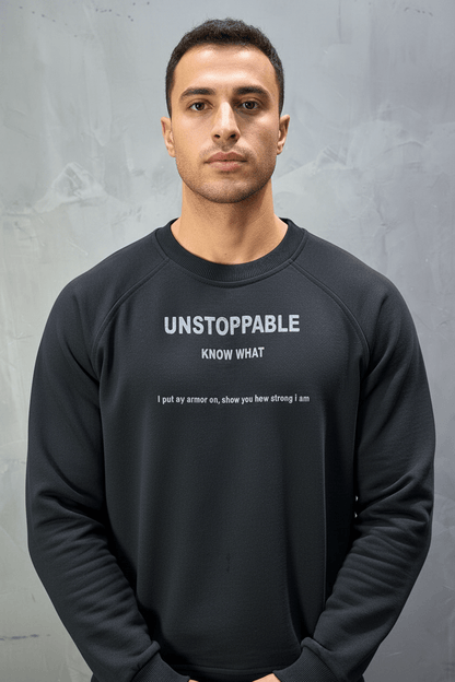 Sweat - Shirt Homme noir "UNSTOPPABLE" - ZG PREMIUM