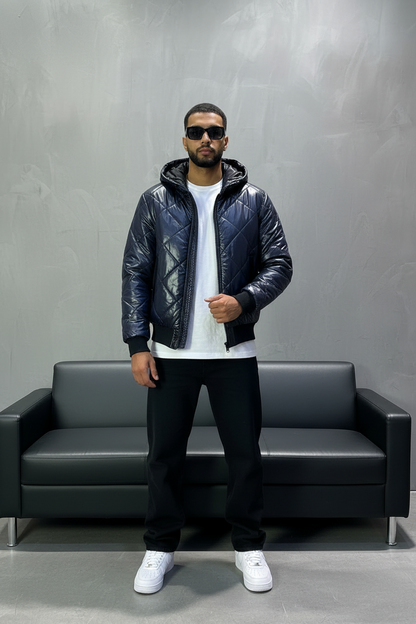 Vest homme Noir double face