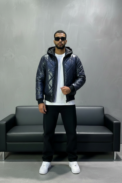 Vest homme Noir double face