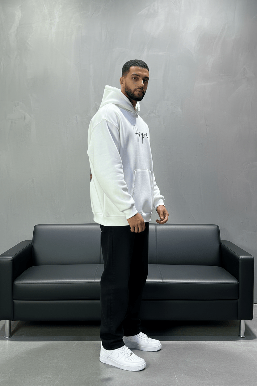 Hoodie Hope Blanc Oversize 4968 - ZG PREMIUM