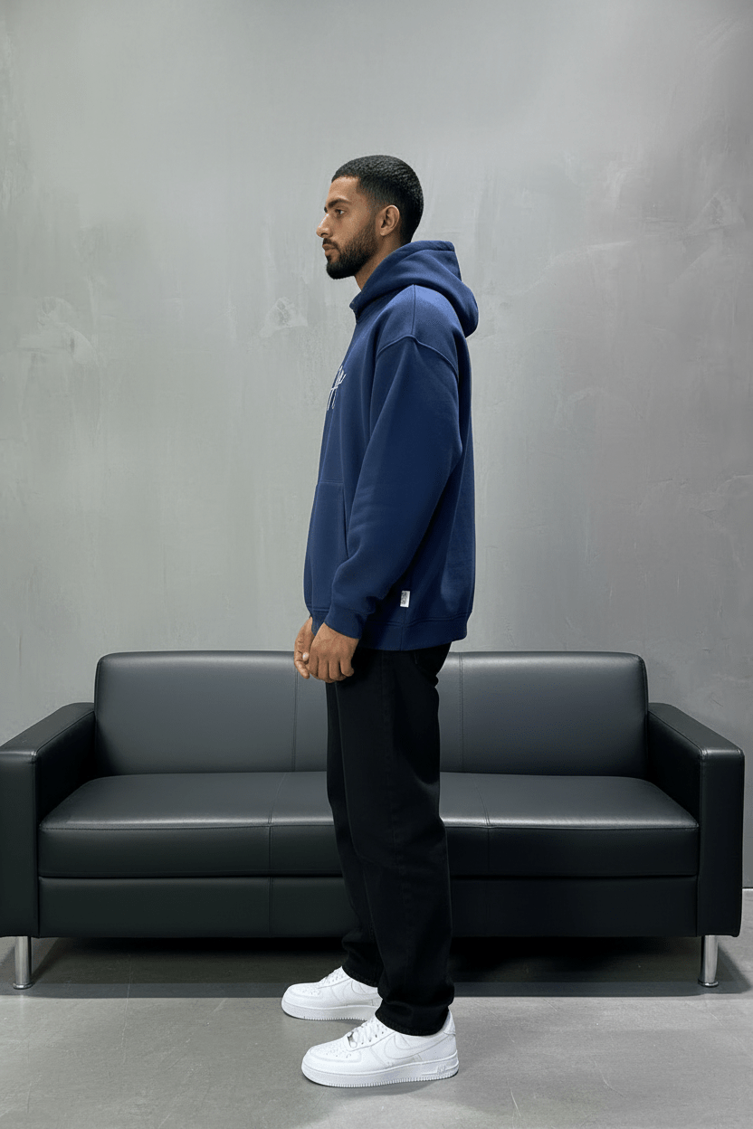 Hoodie Hope Bleu Marine Oversize 4968 - ZG PREMIUM