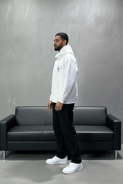 Hoodie Blanc Cheval Oversize 4957 - ZG PREMIUM