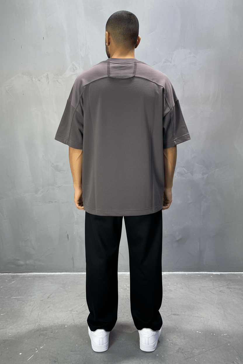 T-Shirt Oversize brown – Poche Denim AJ6368 - ZG PREMIUM