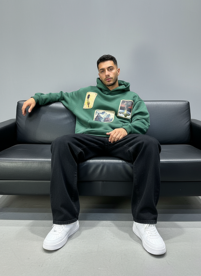 HOODIE SAW OVERSIZE GREEN 4989