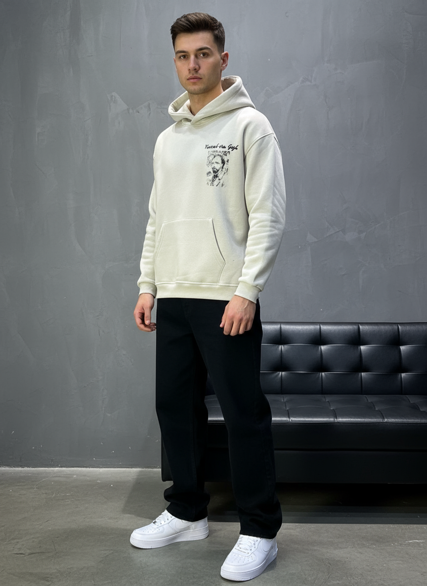 HOODIE SAW OVERSIZE BEIGE 4993