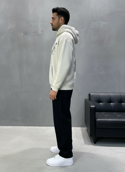 HOODIE SAW OVERSIZE BEIGE 4993