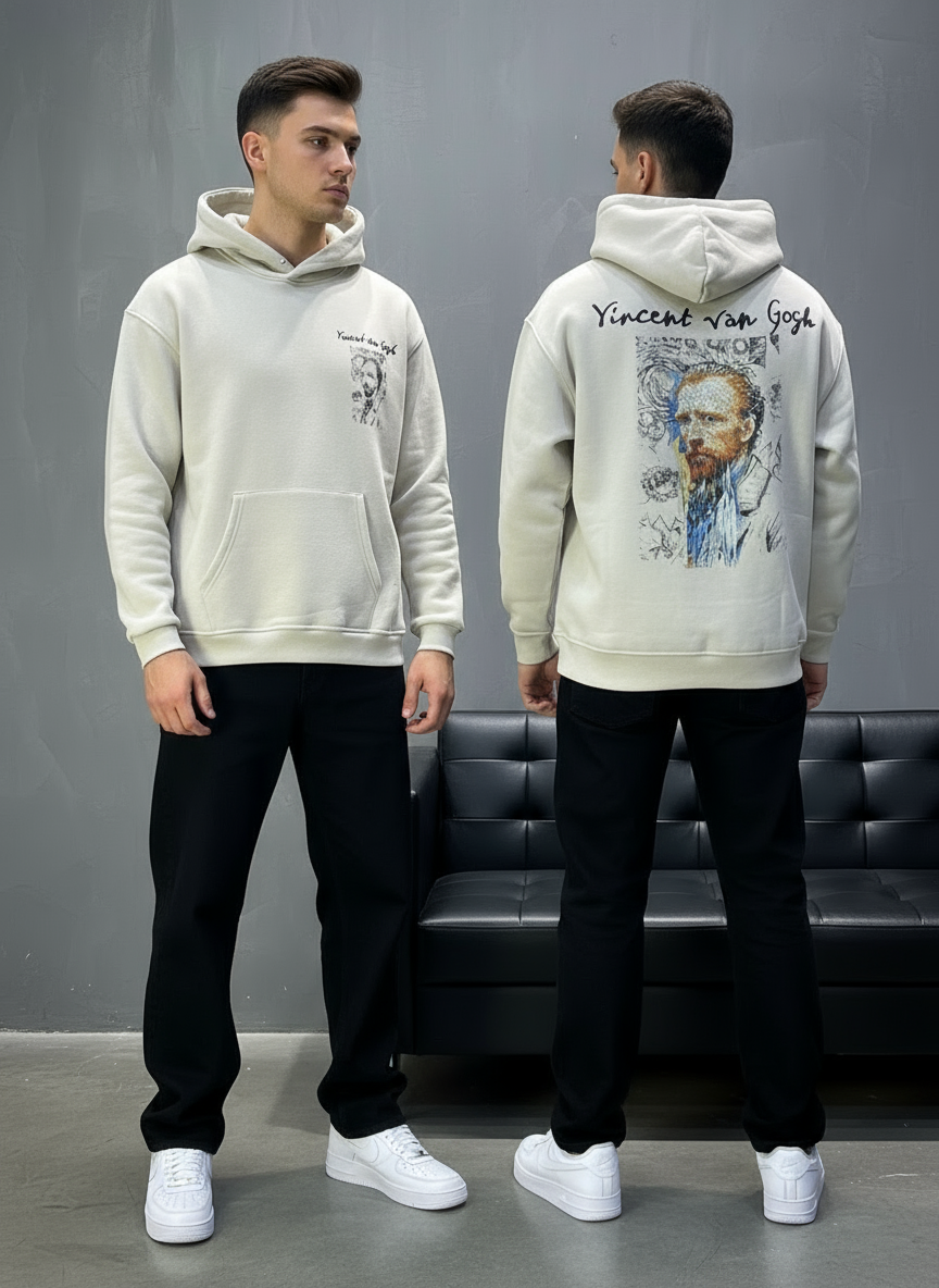 HOODIE SAW OVERSIZE BEIGE 4993