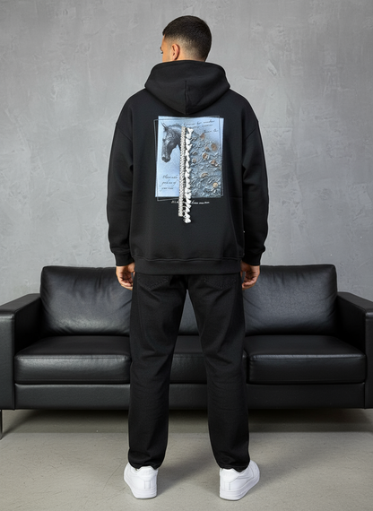 HOODIE SAW OVERSIZE BLACK 4962