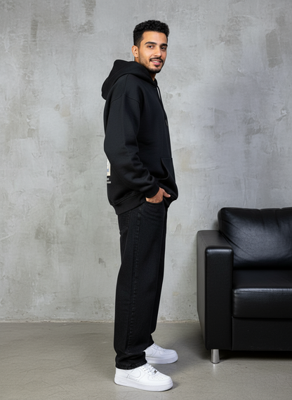 HOODIE SAW OVERSIZE BLACK 4973