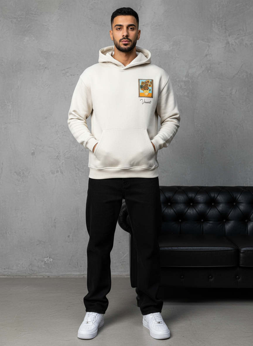 HOODIE SAW OVERSIZE BEIGE 4973