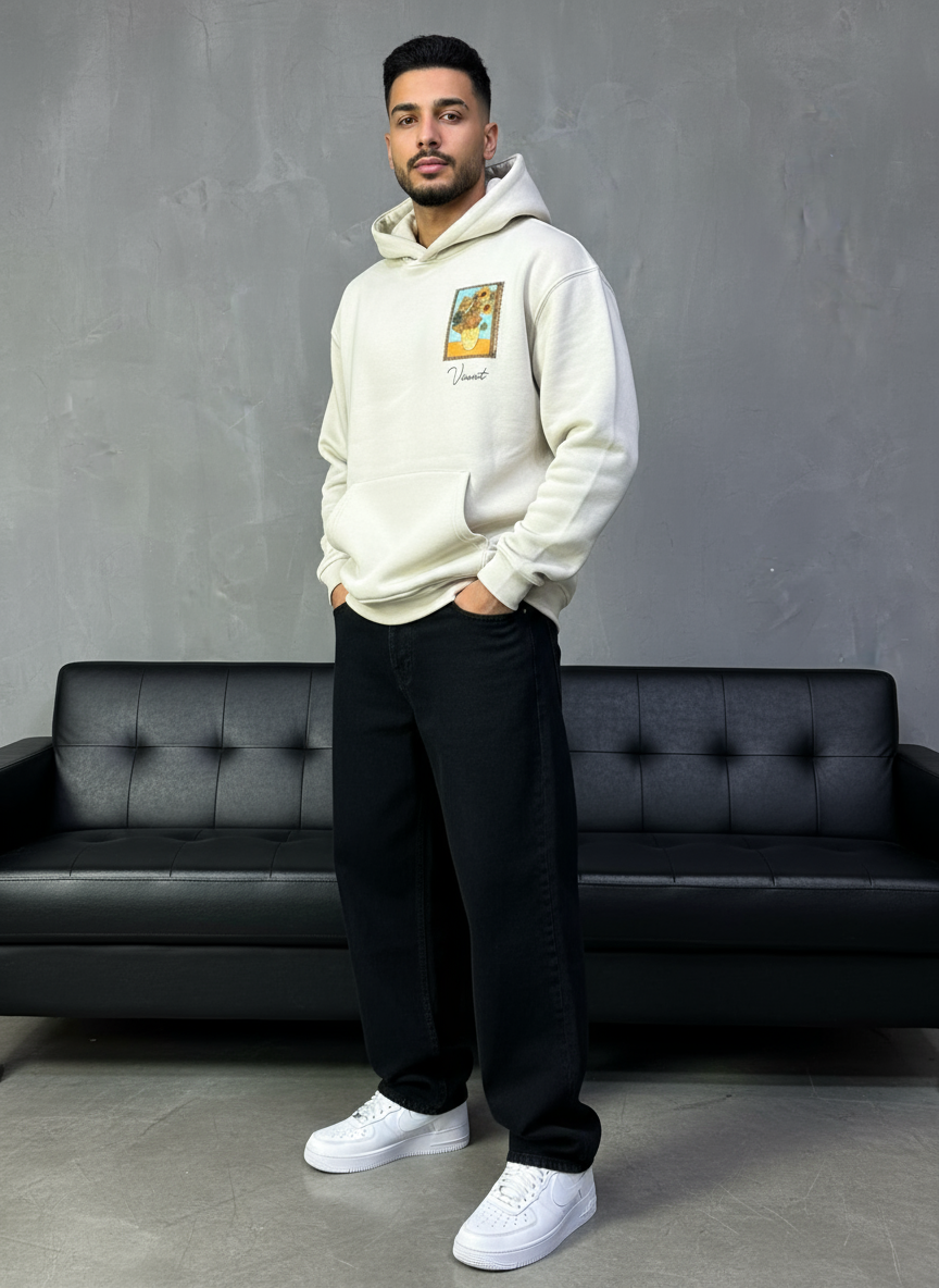 HOODIE SAW OVERSIZE BEIGE 4973