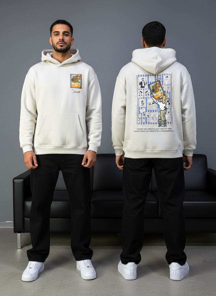 HOODIE SAW OVERSIZE BEIGE 4973