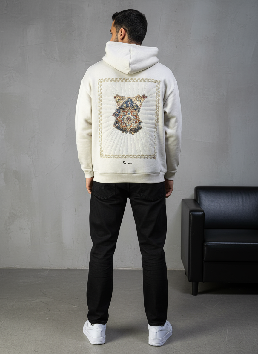 HOODIE SAW OVERSIZE BEIGE 4994