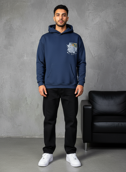 HOODIE SAW OVERSIZE BLUE 4997