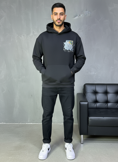 HOODIE SAW OVERSIZE BLACK 4997