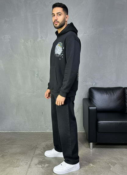 HOODIE SAW OVERSIZE BLACK 4997
