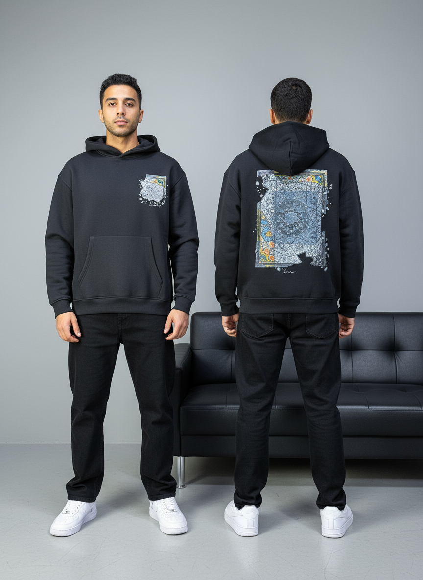 HOODIE SAW OVERSIZE BLACK 4997