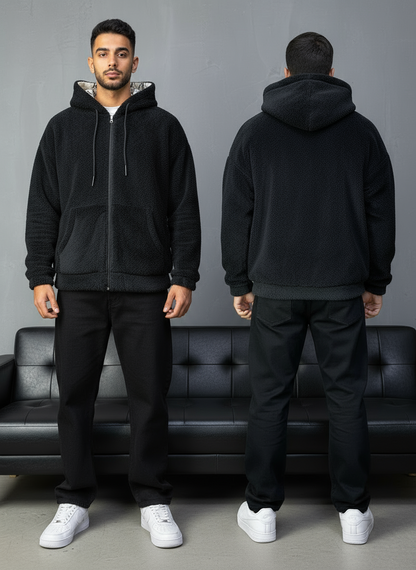 JACKET DOUBLE FAC OVER BLACK/WHITE 4950