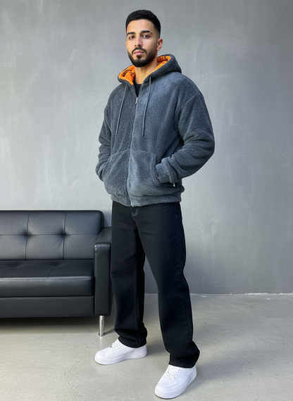 JACKET DOUBLE FAC OVER GREY/ORANGE 4950