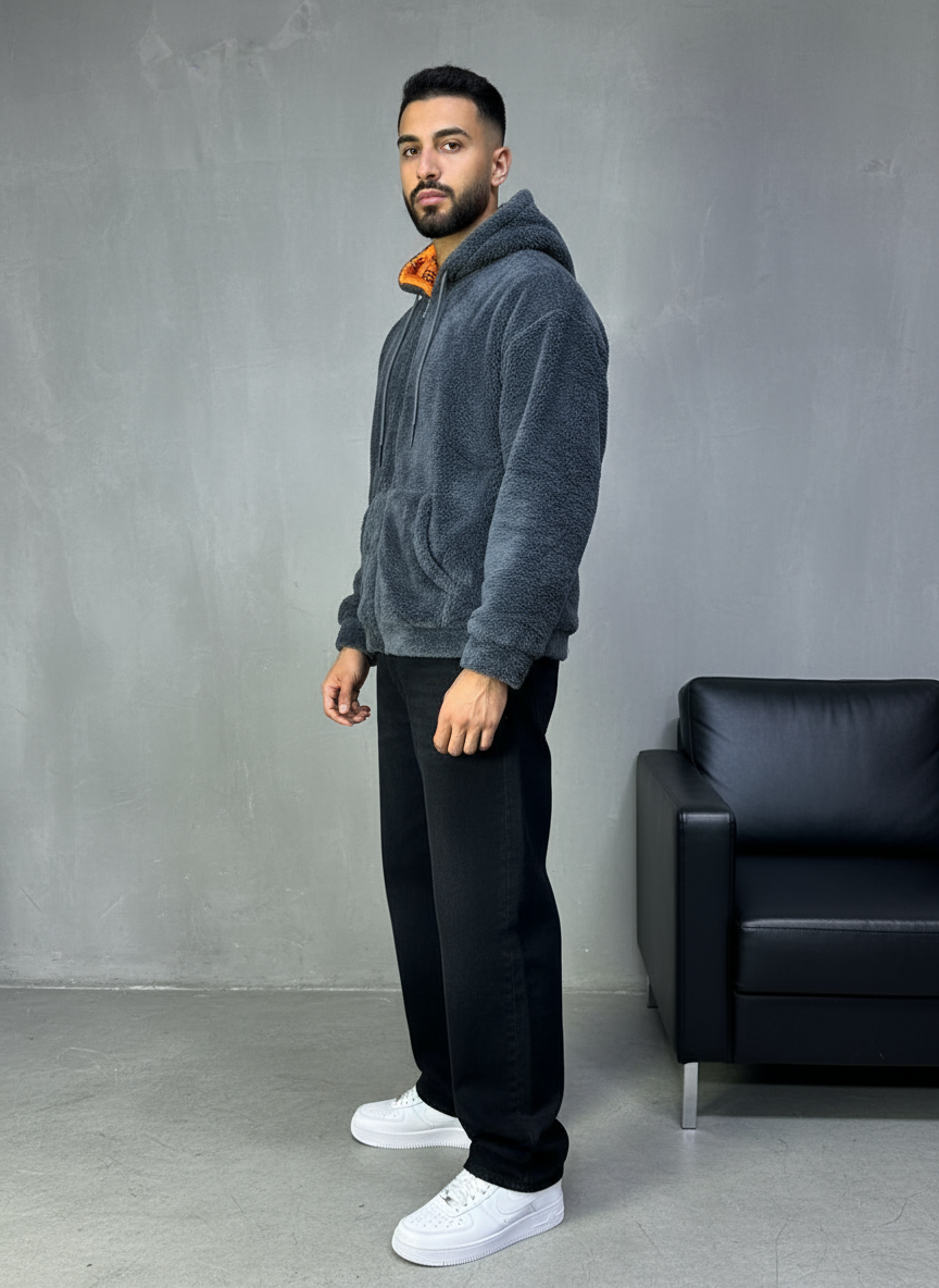 JACKET DOUBLE FAC OVER GREY/ORANGE 4950