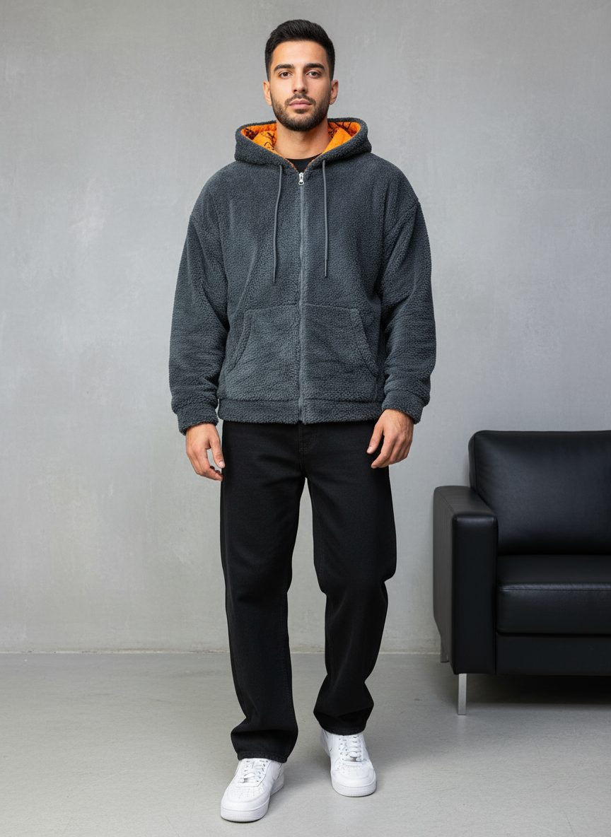 JACKET DOUBLE FAC OVER GREY/ORANGE 4950