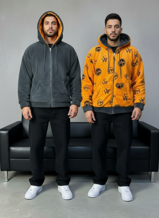 JACKET DOUBLE FAC OVER GREY/ORANGE 4950