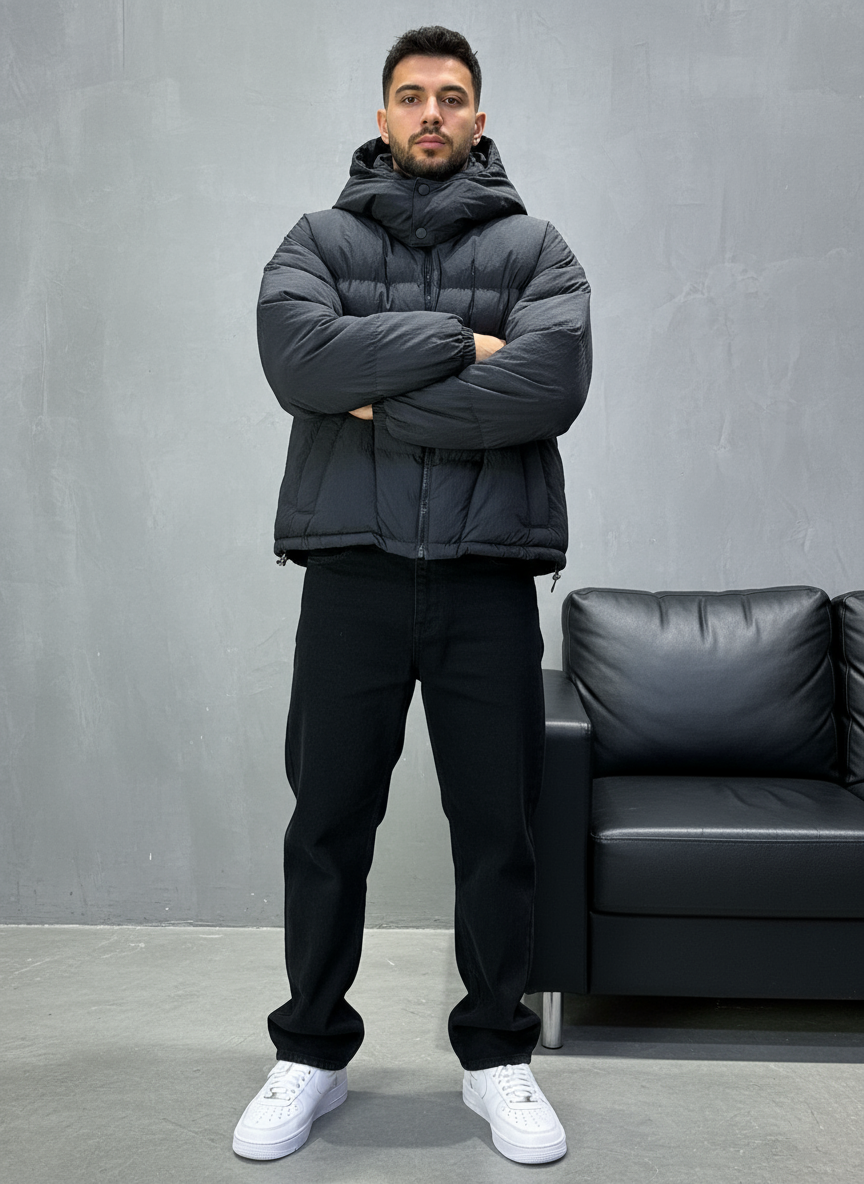 PUFFER JACKET OVERSIZE BLACK 5309