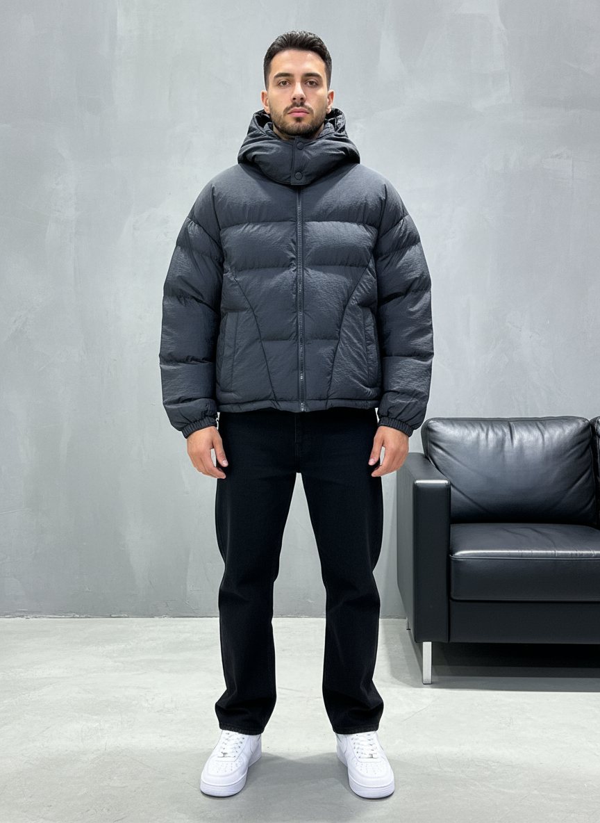 PUFFER JACKET OVERSIZE BLACK 5309