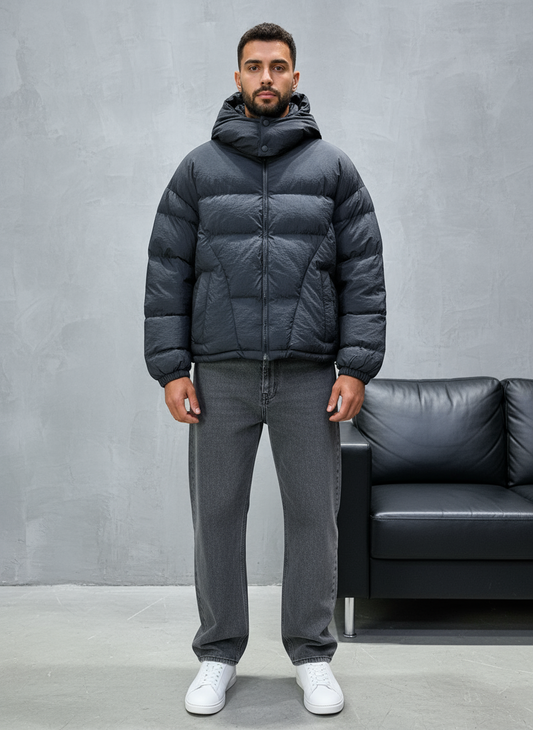 PUFFER JACKET OVERSIZE BLACK 5309