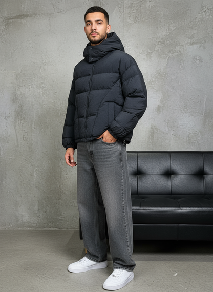 PUFFER JACKET OVERSIZE BLACK 5309