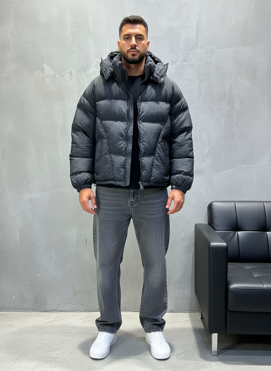 PUFFER JACKET OVERSIZE BLACK 5309