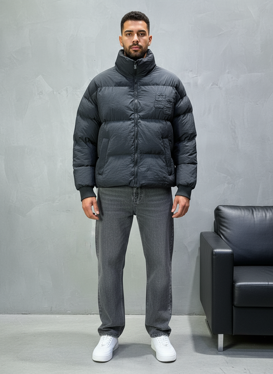 PUFFER JACKET OVERSIZE BLACK 3997