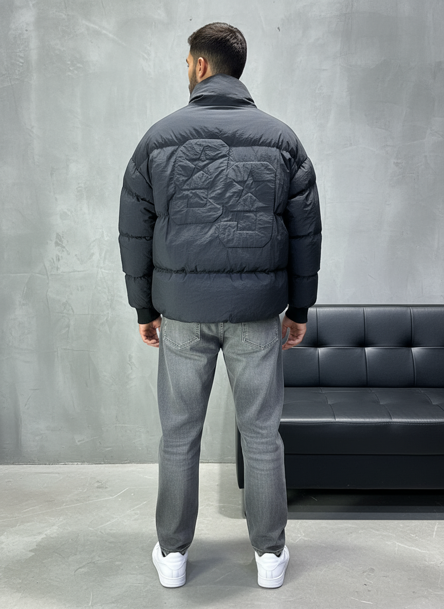 PUFFER JACKET OVERSIZE BLACK 3997