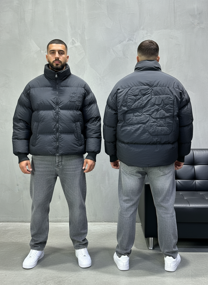 PUFFER JACKET OVERSIZE BLACK 3997