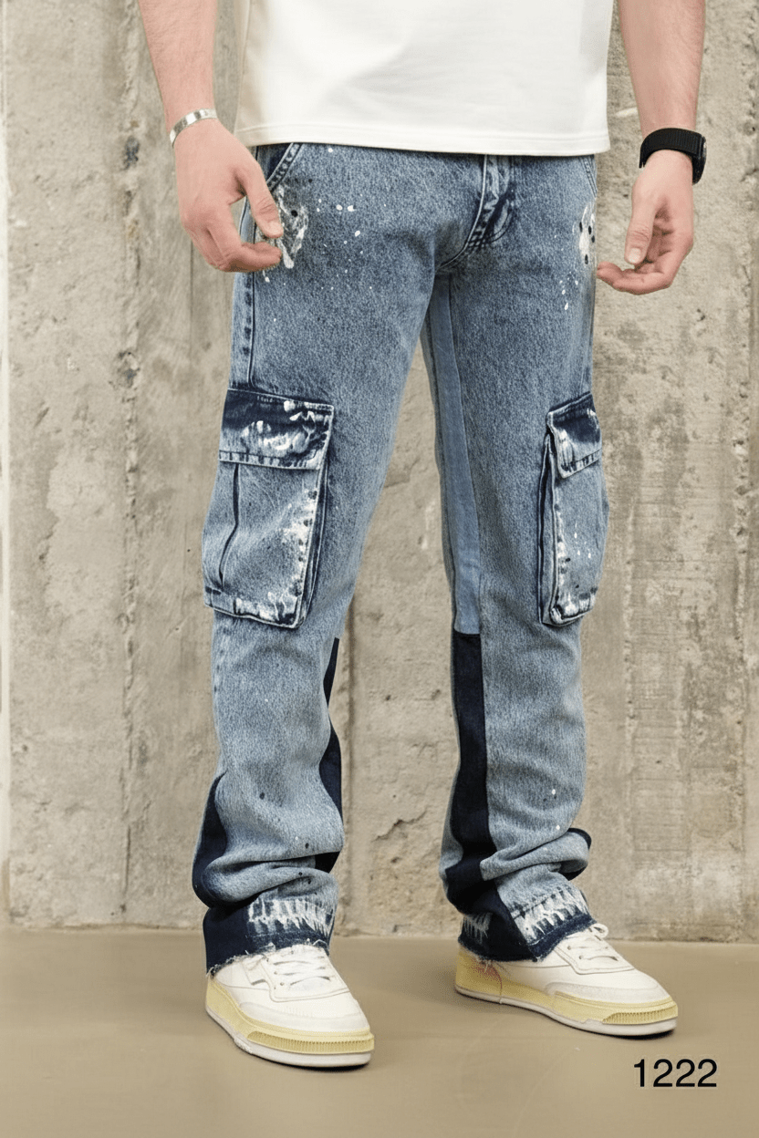 JEANS BAGGY CARGO BLUE 3038 - ZG PREMIUM