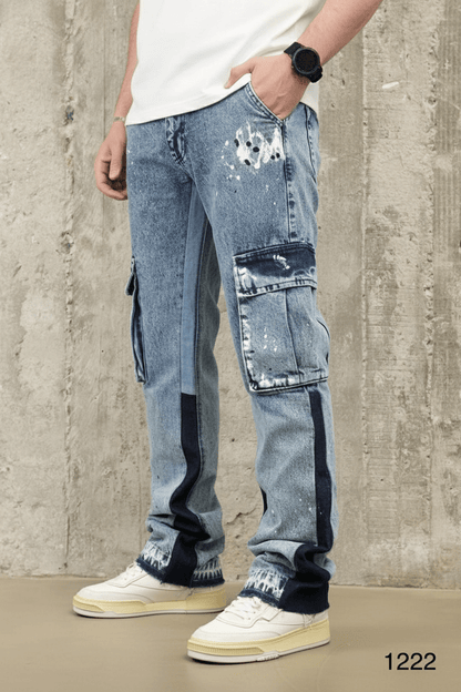 JEANS BAGGY CARGO BLUE 3038 - ZG PREMIUM