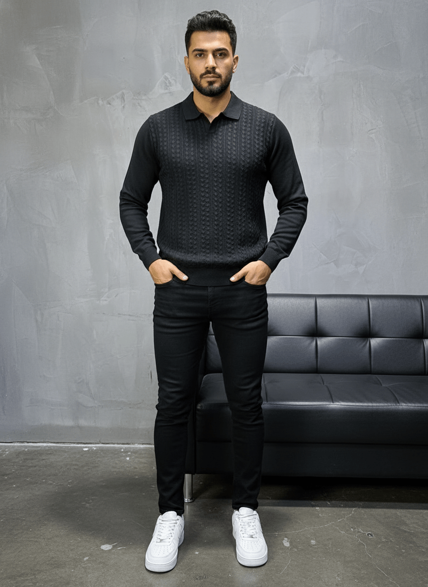 POLO TRIICOTE BLACK 4023 - ZG PREMIUM