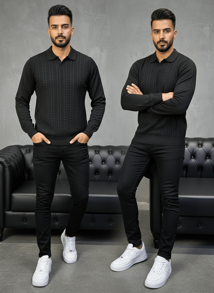 POLO TRIICOTE BLACK 4023 - ZG PREMIUM